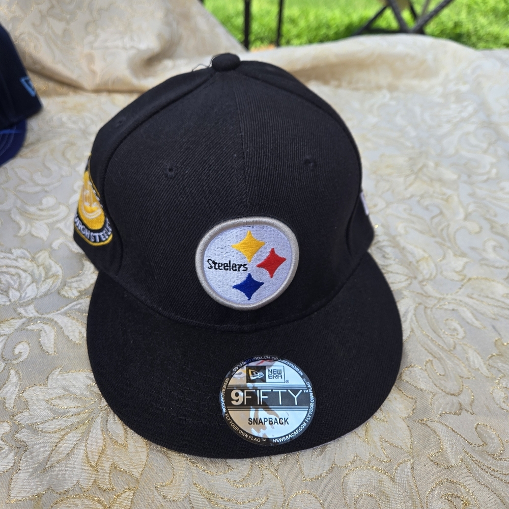 New Era Black Steelers Snapback Cap